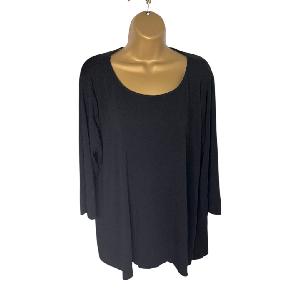 Cyrus Woman 3/4 Sleeve Tee Black 2X